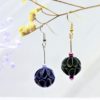 Boucles d'oreilles boules en origami, Bijoux écologiques