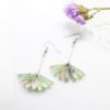 Boucles d'oreilles éventails végétaux en origami