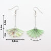 Boucles d'oreilles éventails végétaux en origami – Image 2