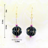 Boucles d'oreilles boules en origami, Bijoux écologiques – Image 2