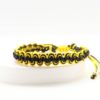 Bracelet en fil nylon tressé fait main sinuosités noir et jaune