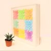 Tableau avec ou sans rétroéclairage fleurs multicolores en origami – Image 3