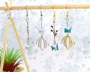 Boucles d'oreilles grues